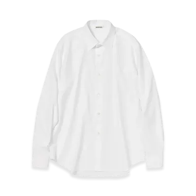 AURALEE Washed Finx Twill Shirt "White"