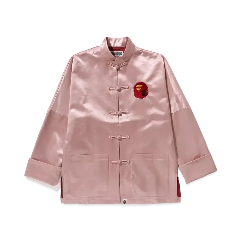 A BATHING APE Ladie's Year Of Dragon China Jacket "Pink"