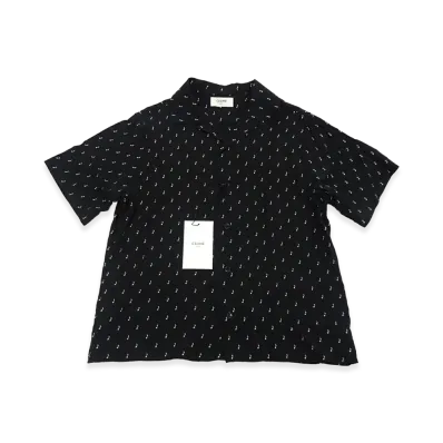 CELINE Music Note Hawaiian Rayon Shirt "Black"