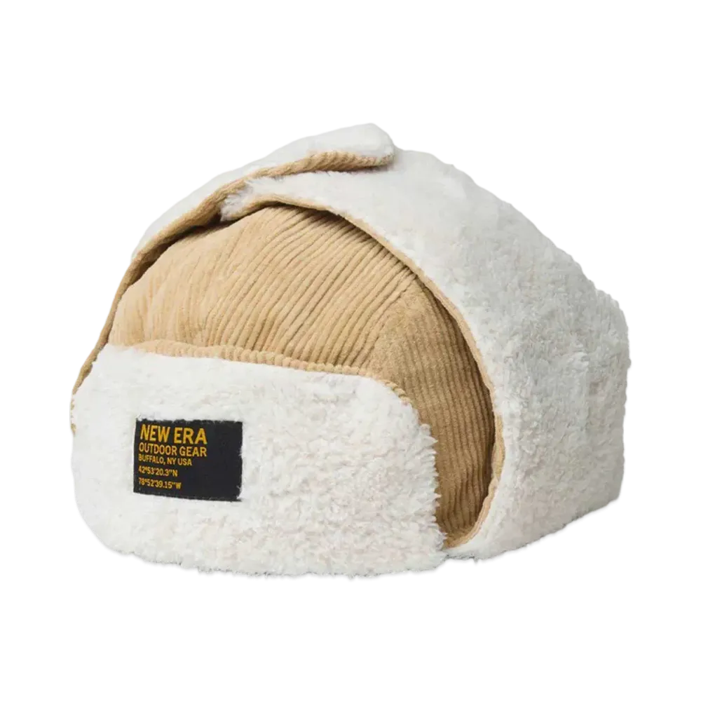 NEW ERA New Era Outdoor Trapper Corduroy Mink Fleece Woven Patch "Ivory"