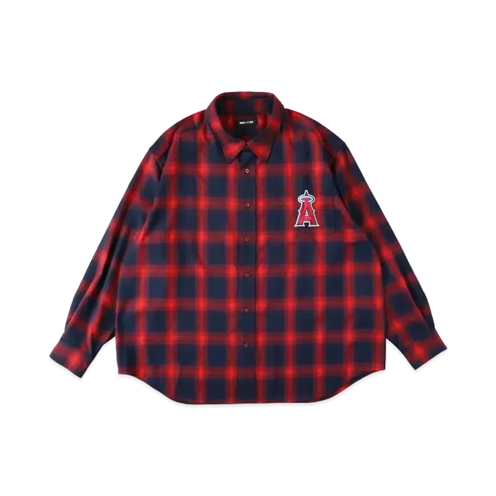 WIND AND SEA x MLB Check Shirt "Angels"