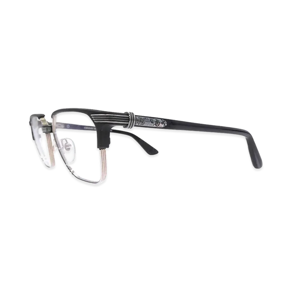 Chrome Hearts BLAZIN CH Cross Temple Optical Glasses "Black/Silver"