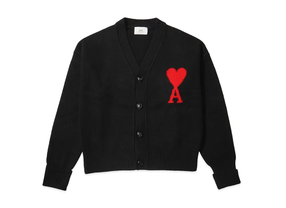 AMI PARIS ADC Cardigan "Black/Red"