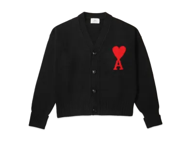 AMI PARIS ADC Cardigan "Black/Red"