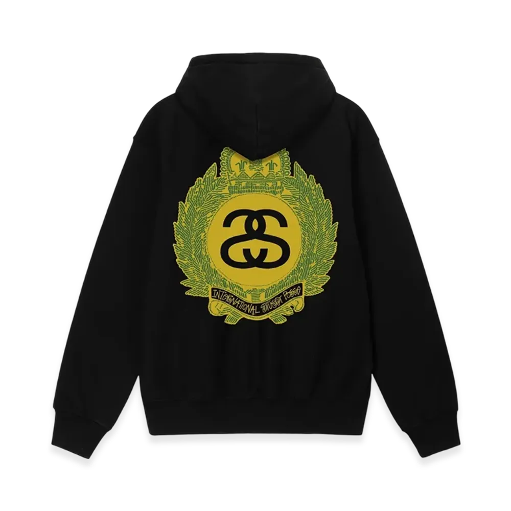 Stussy Crown Wreath Pigment Dyed Hoodie "Black"