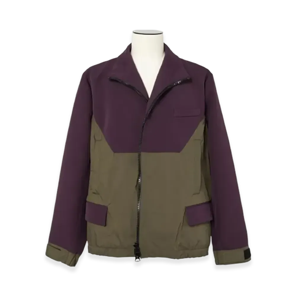 sacai Matelasse Twill Mix Jacket "Purple/Khaki"