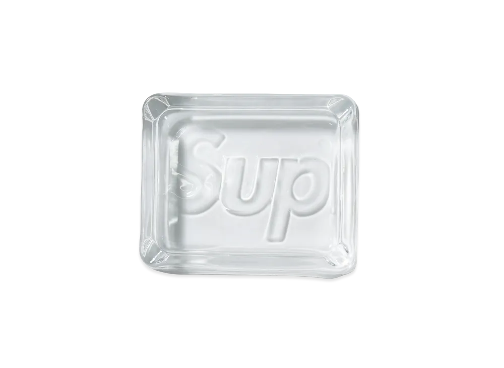 Supreme Debossed Glass Ashtray "Clear"