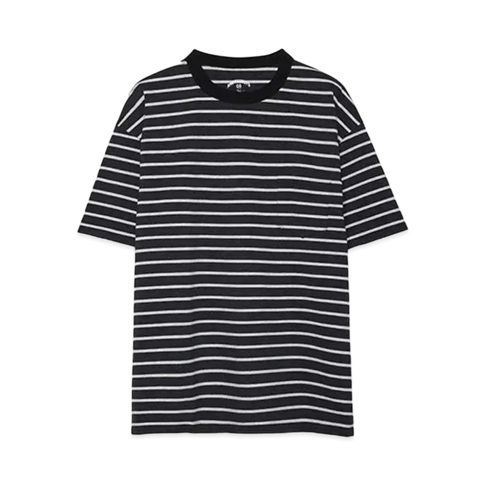 ANDFAMILYS BIG CHUG BORDER TEE "BLACK"