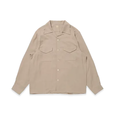 T.T Taiga Takahashi LOT.101 Open Collar Shirt "Beige"