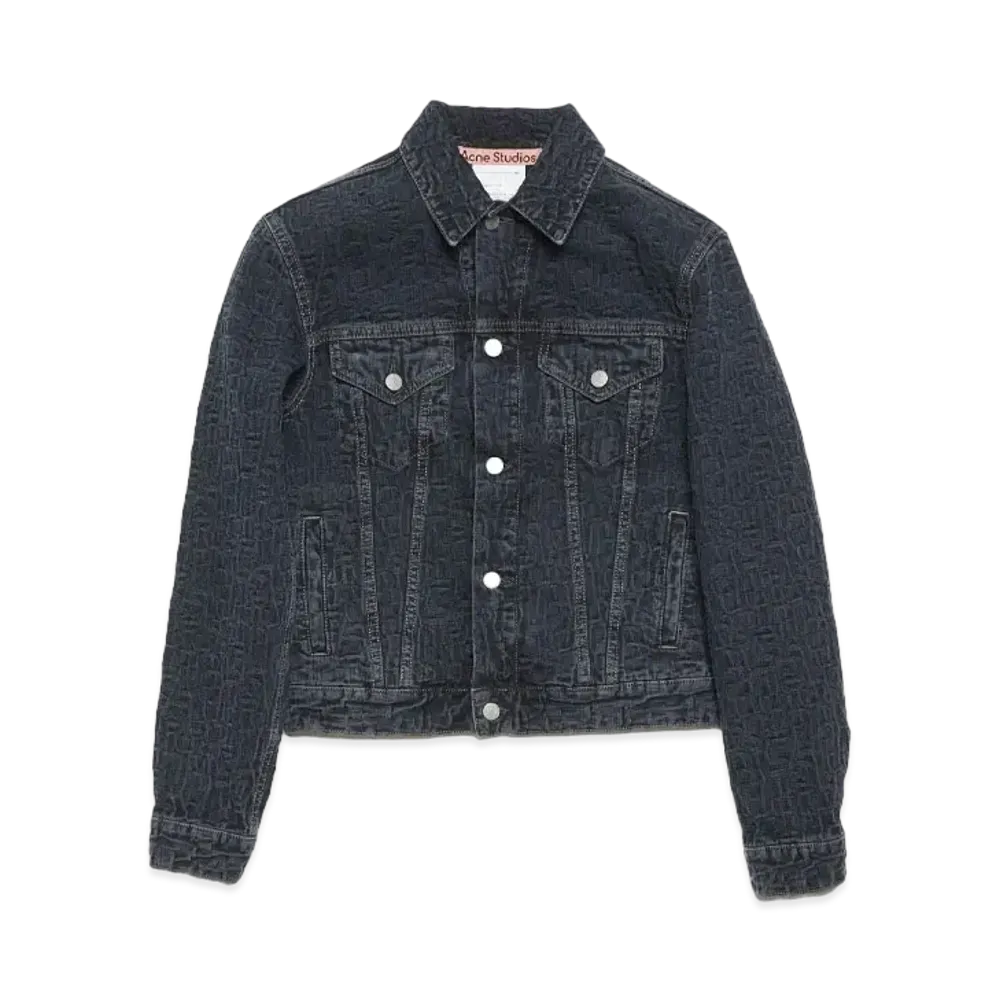 Acne Studios Denim Jacket - Regular Cropped Fit "Blue/Black"