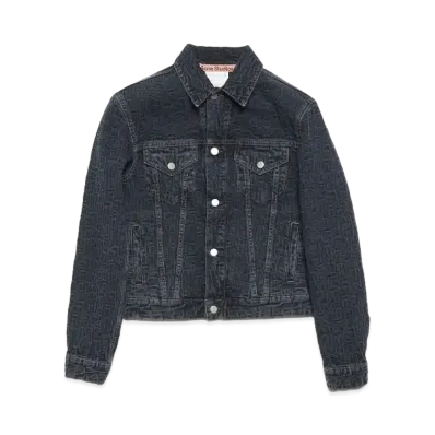 Acne Studios Denim Jacket - Regular Cropped Fit "Blue/Black"