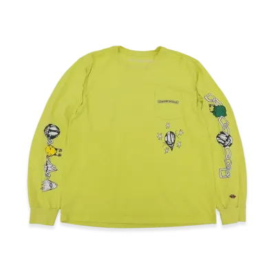 Chrome Hearts PRO CHAIN GAME Cotton Long Sleeve T-Shirt "Yellow"