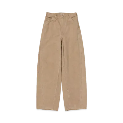 AURALEE Washed Organic Canvas Pants "Light Brown"
