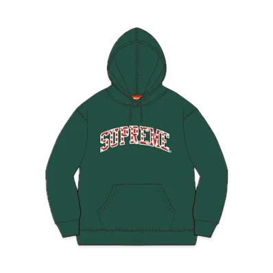 Supreme Hearts Arc Hooded Sweatshirt "Green" (21SS)