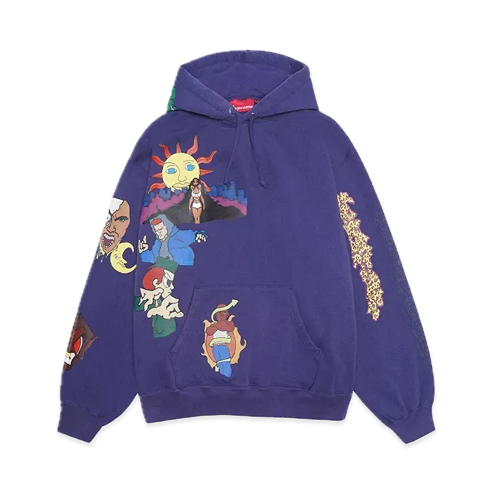 Supreme Sunrise Hooded Sweatshirt "Washed Navy"