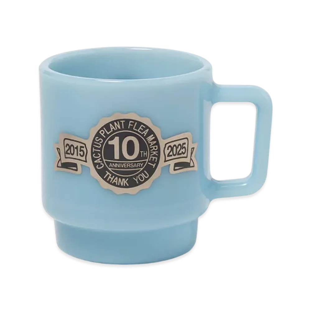 Cactus Plant Flea Market Glass Mug "Blue"