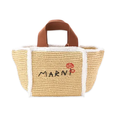 MARNI 2Way Small Sillo "Natural/White"