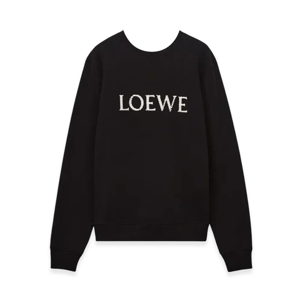 LOEWE Regular Fit Sweatshirt in Cotton "Black"
