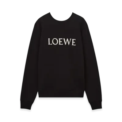 LOEWE Regular Fit Sweatshirt in Cotton "Black"