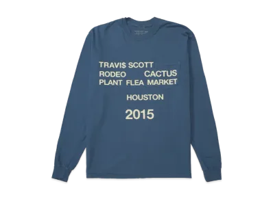 Travis Scott Cactus Jack x RODEO Cpfm 2015 L/S Tee "Navy"