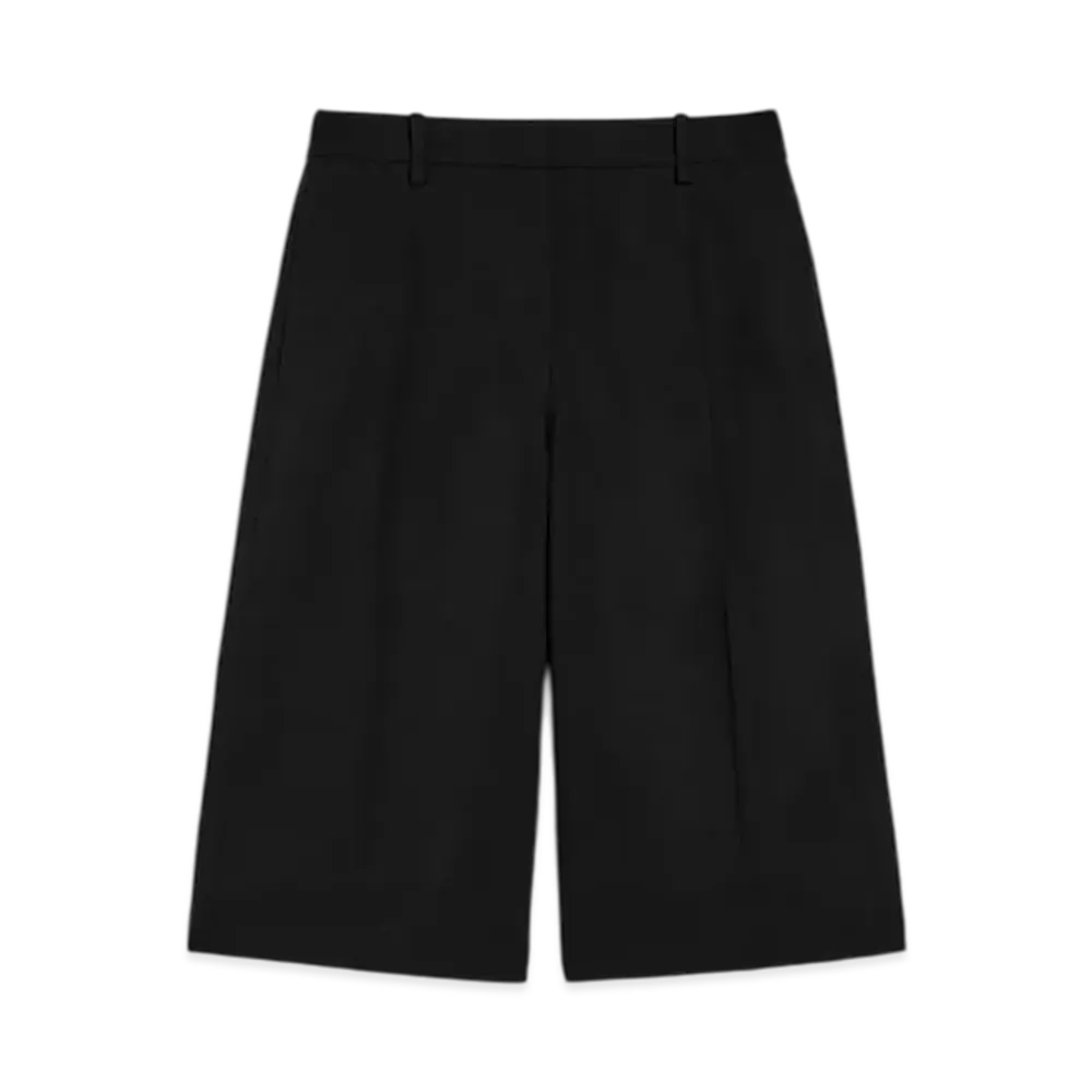 Jil Sander Wool Canvas Bermuda Shorts "Black"