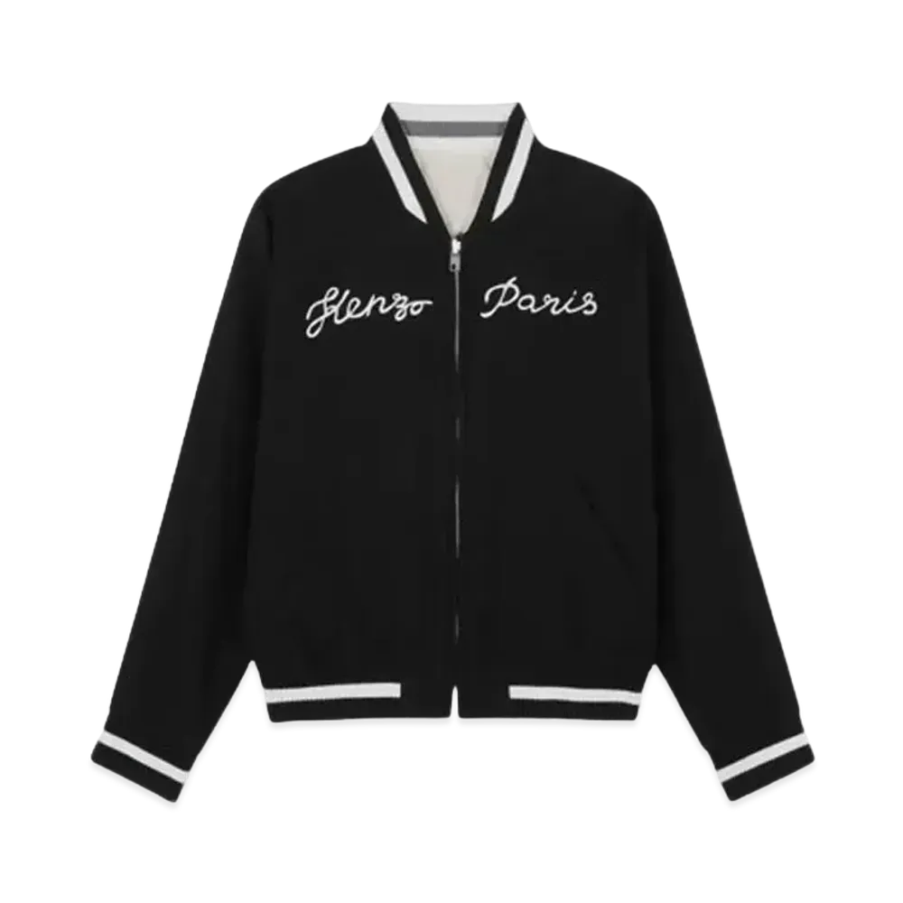 KENZO 'ELEPHANT' Embroidery Souvenir Jacket Unisex "Black"