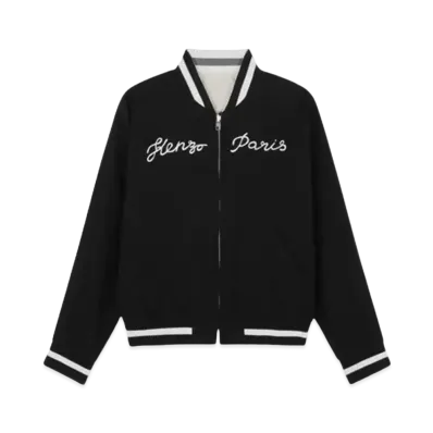 KENZO 'ELEPHANT' Embroidery Souvenir Jacket Unisex "Black"