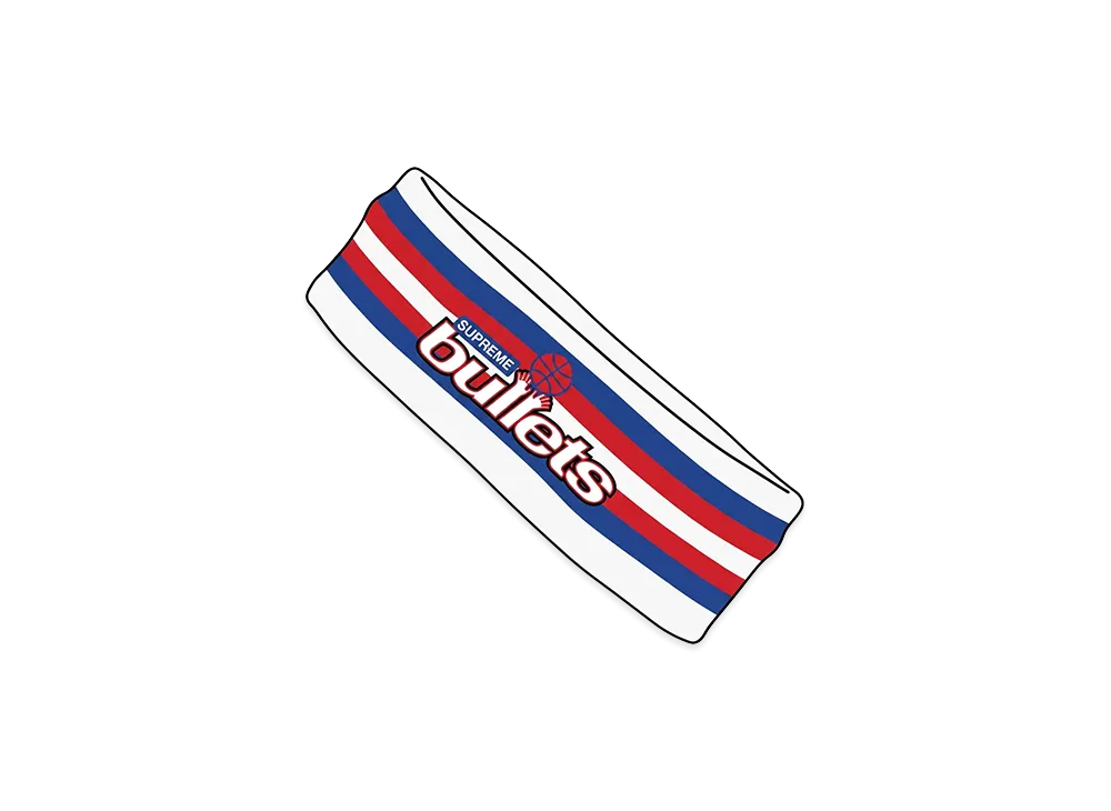 Supreme x Mitchell & Ness Teams Headband "White"