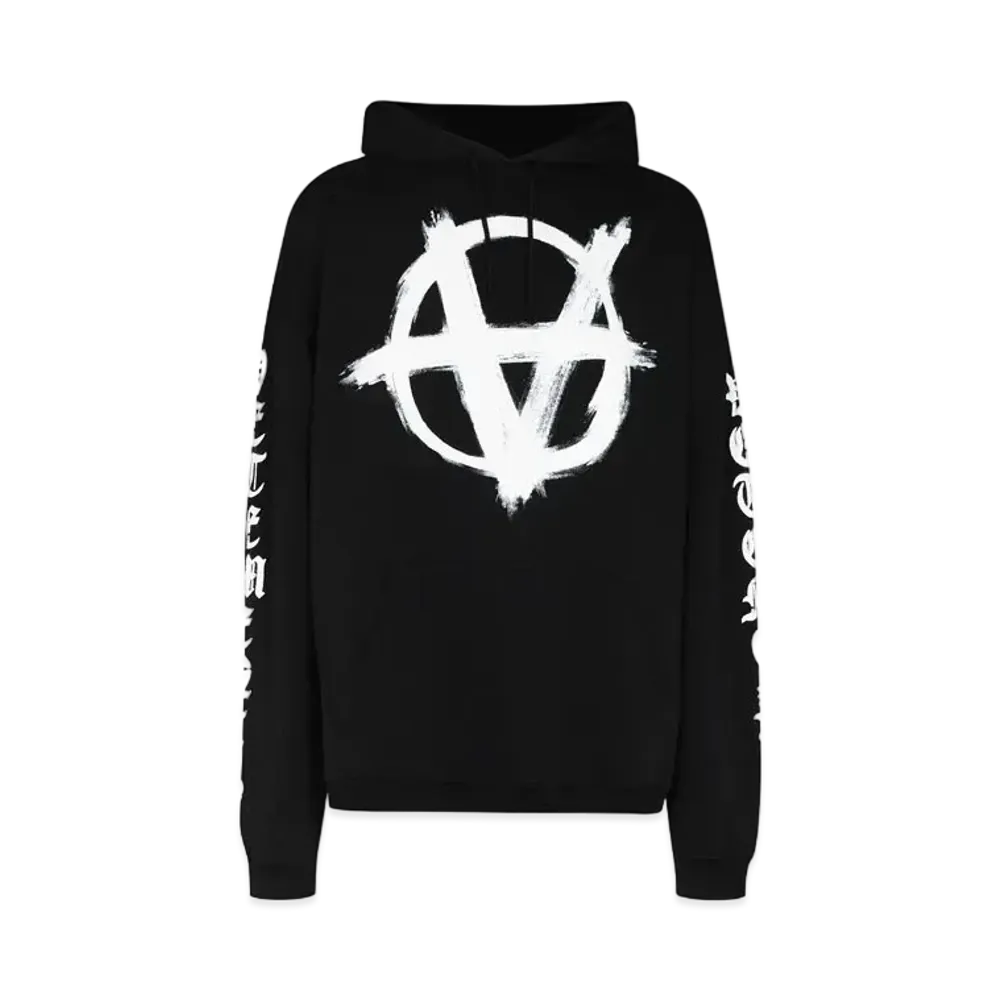 VETEMENTS Double Anarchy Logo Parker "Black White"