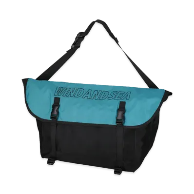 WIND AND SEA Logo Messenger Bag "Turquoise"