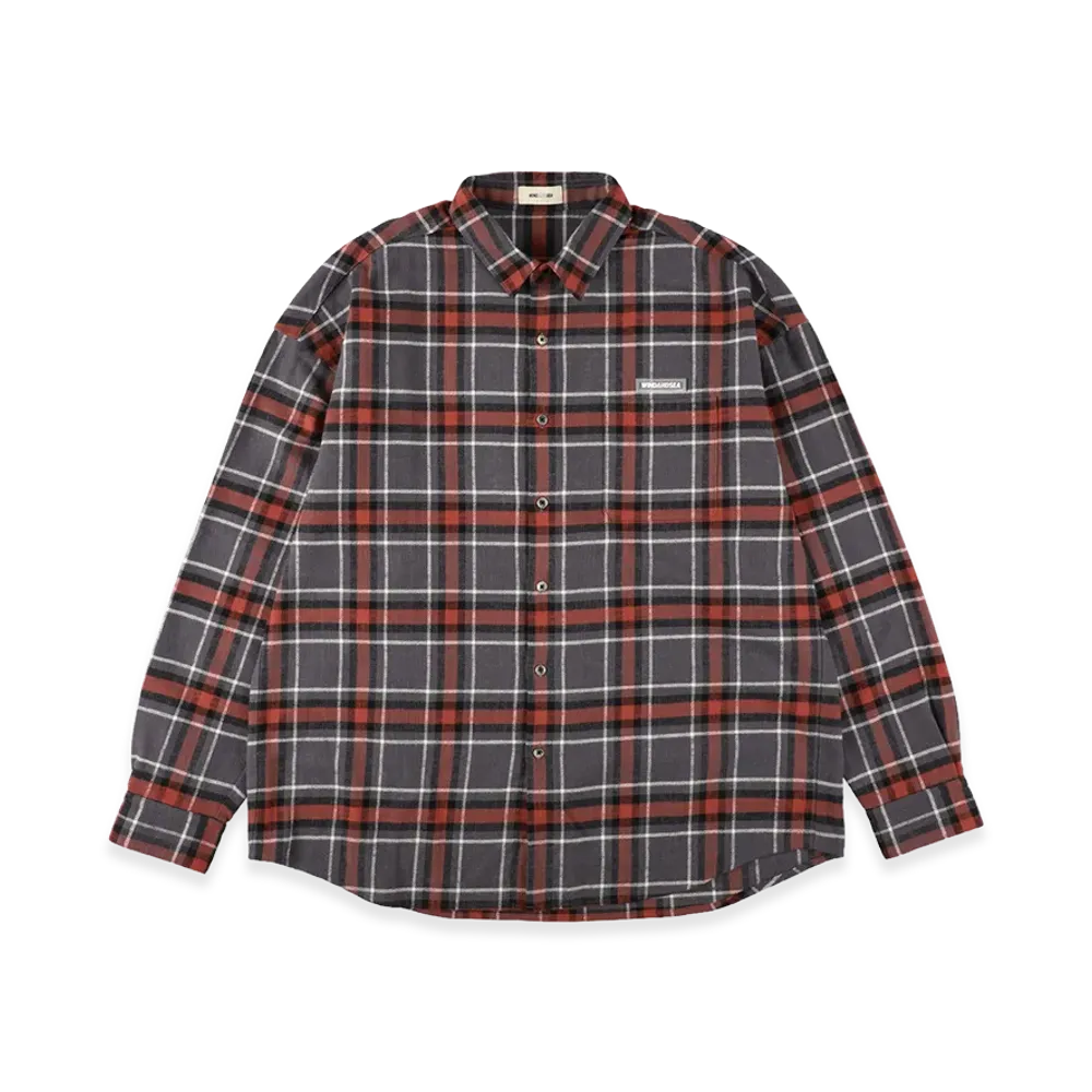 WIND AND SEA Oversized Big Logo L/S Shirt "Red"