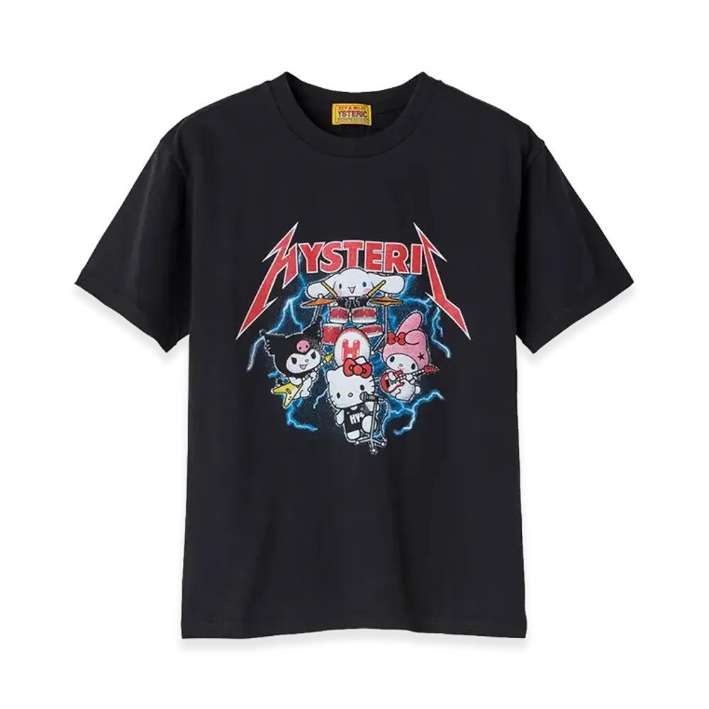 HYSTERIC GLAMOUR x Sanrio characters Band T-Shirt "Black"
