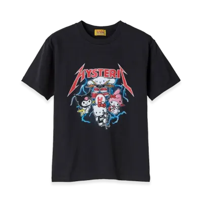 HYSTERIC GLAMOUR x Sanrio characters Band T-Shirt "Black"
