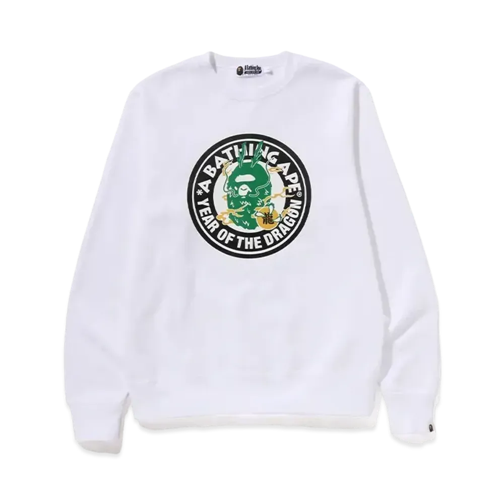 A BATHING APE Crewneck Sweatshirt "White"