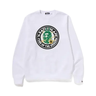 A BATHING APE Crewneck Sweatshirt "White"