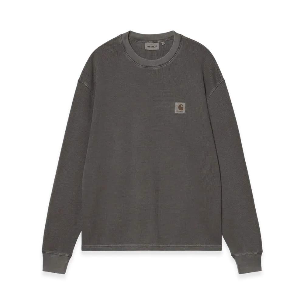 Carhartt WIP L/S Vista Waffle T-Shirt "Black(Garment Dyed)"