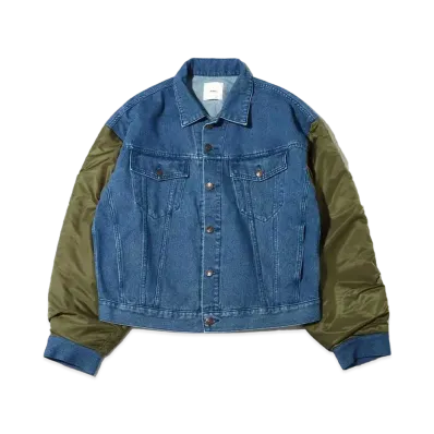 atmos pink MA-1 Denim Jacket "Blue"