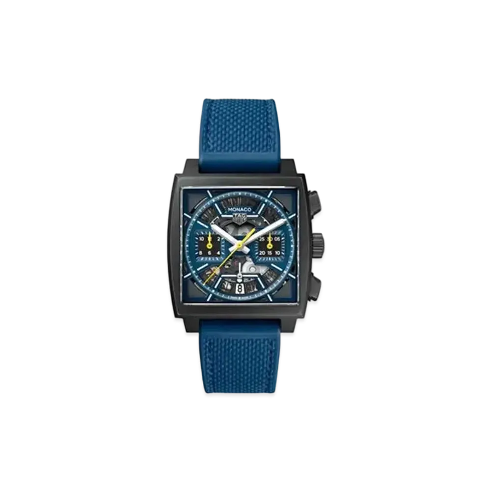 TAG Heuer Monaco Chronograph "Dark Blue/Yellow" CBL2188.FT6261