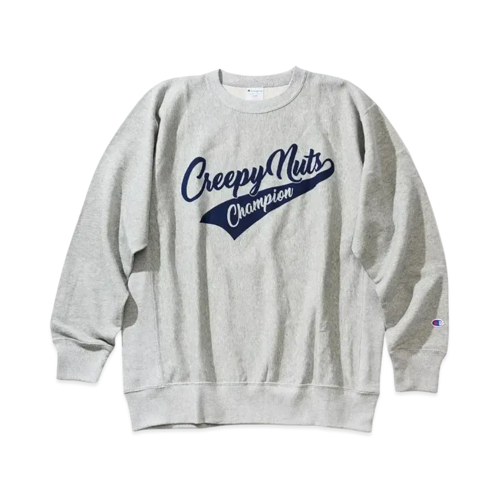 Champion x Creepy Nuts Reverse Weave Crew Neck Sweatshirt "Oxford Gray"