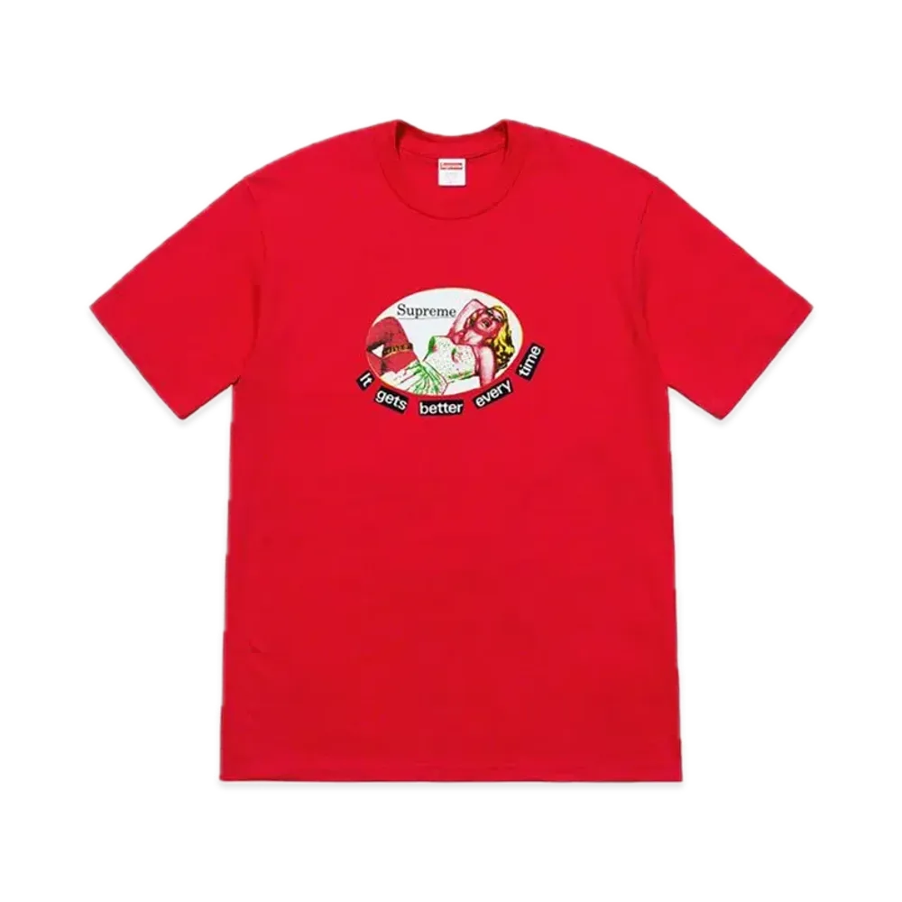 シュプリーム イット ゲッツ ベター エブリタイム Tシャツ "レッド"