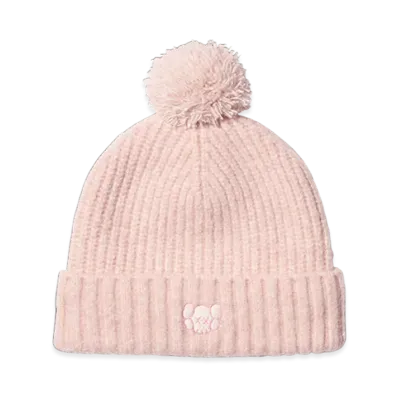 Uniqlo x KAWS Winter Kids Heattech Suffle Yarn Knit Cap "Pink"