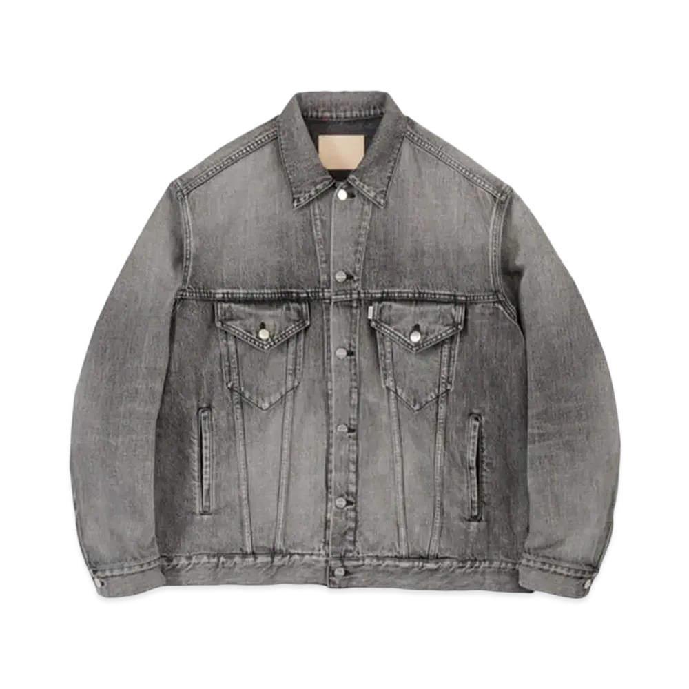 Graphpaper Selvage Denim Trucker Jacket -Light Fade- "Black"