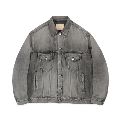 Graphpaper Selvage Denim Trucker Jacket -Light Fade- "Black"