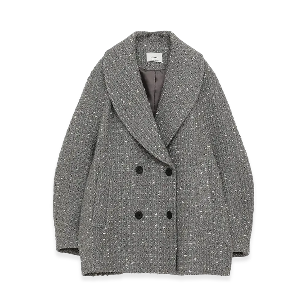 CLANE x Minami Tanaka Over Tweed Coat "Gray"