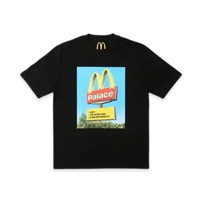 Palace x McDonald's Sign T-Shirt "Black"