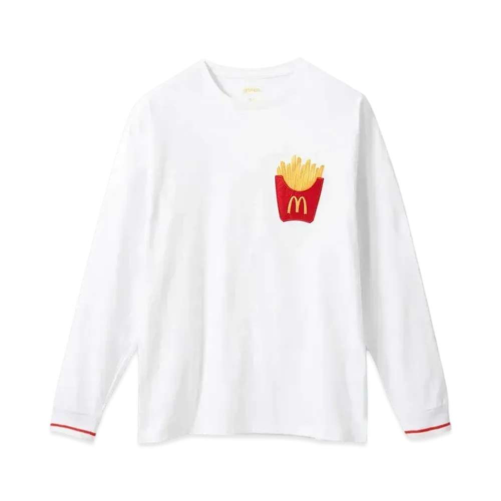 graniph x McDonald's French Fries Pocket Long Sleeve T-Shirt "White"