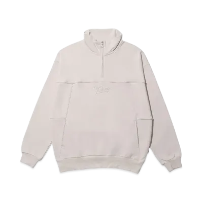 KEBOZ Piping Half Zip Sweat Pullover "Cream"