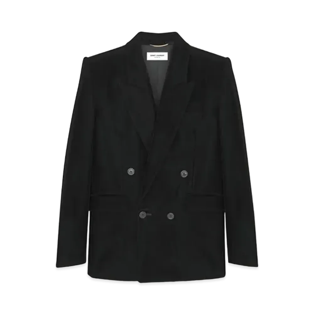 Saint Laurent Women's Jacket in Velvet "Black"