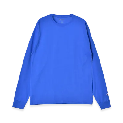 Champion Long Sleeve Blank Tee 5.2Oz "Royal Blue"
