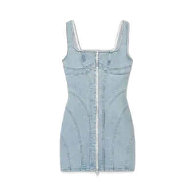 AMIRI Women'S Zip Corset Dress "Light Indigo"